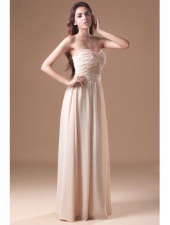 Chiffon Sweetheart Floor Length Column Prom Dress