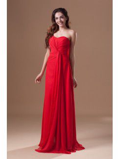 Chiffon Sweetheart Ankle-Length Column Prom Dress