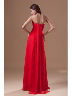 Chiffon Sweetheart Ankle-Length Column Prom Dress