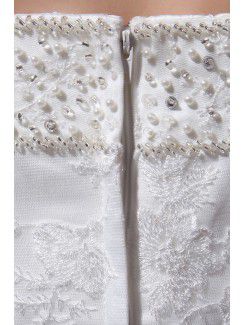 Lace Spaghetti Straps Chapel Train Mermaid Wedding Dress with Sash