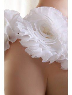 Taffeta One-Shoulder Cathedral Train Mermaid Wedding Dress with Ruffle