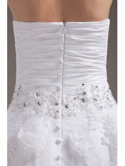 Organza Sweetheart Ankle-Length A-Line Wedding Dress
