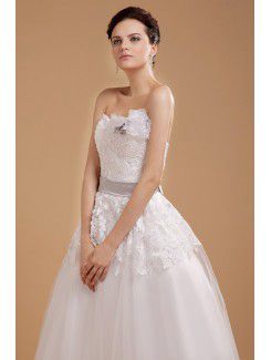 Tulle Sweetheart Ankle-Length A-line Wedding Dress