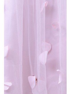 Tulle and Satin Strapless Knee-length Sheath Wedding Dress with Applique