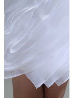 Taffeta Sweetheart Short Ball Gown Wedding Dress with Ruffle