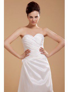 Taffeta Sweetheart Knee-Length A-line Wedding Dress with Ruffle