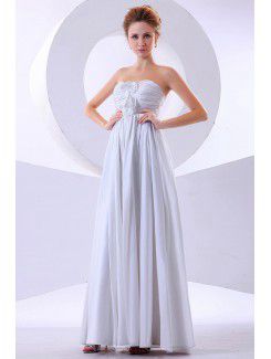 Chiffon lieverd vloer lengte kolom bruidsmeisje jurk