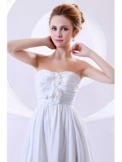 Chiffon Sweetheart Floor Length Column Bridesmaid Dress