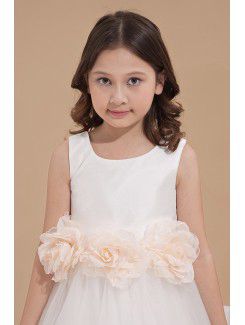 Tulle Jewel Ankle-Length A-line Flower Girl Dress