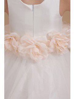Tulle Jewel Ankle-Length A-line Flower Girl Dress