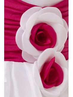 Satin Jewel Tea-Length A-line Flower Girl Dress