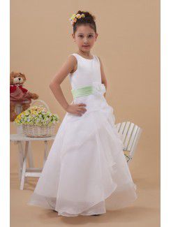 Organza Jewel Ankle-Length A-line Flower Girl Dress