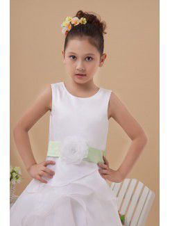 Organza Jewel Ankle-Length A-line Flower Girl Dress