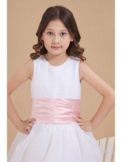 Tulle Jewel Ankle-Length A-line Flower Girl Dress with Ruffle