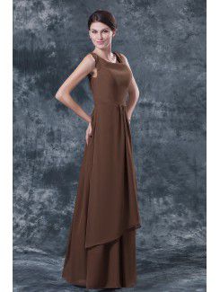 Chiffon Square Floor Length A-line Mother Of The Bride Dress with Ruffle