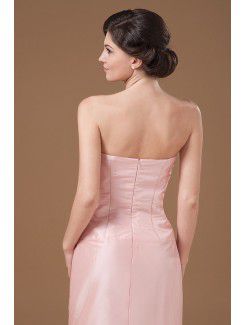 Chiffon Strapless Sweep Train Sheath Mother Of The Bride Dress with Ruffle and Jacket