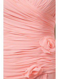 Tulle V-Neckline Knee-length Sheath Mother Of The Bride Dress with Ruffle