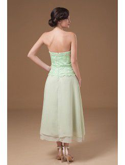 Chiffon Strapless Asymmetrical A-line Mother Of The Bride Dress with Jacket