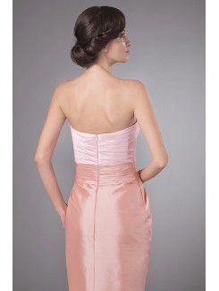 Taffeta Sweetheart Knee-length Sheath Mother Of The Bride Dress with Crisscross Ruched Flower and Jacket