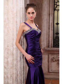 Chiffon Straps Ankle-Length Mermaid Evening Dress