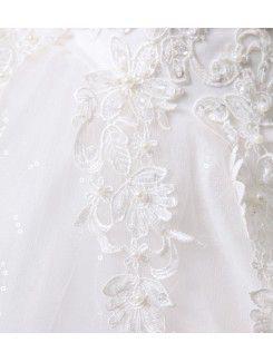 Organza Halter Chapel Train Ball Gown Wedding Dress with Pearls