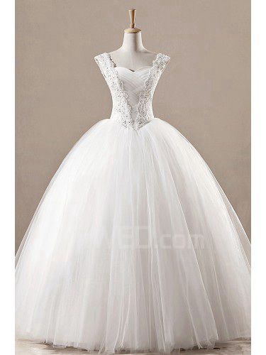Net stropper gulv lengde ball kjole brudekjole med paljetter