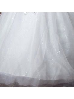 Tulle Sweetheart Floor Length Ball Gown Wedding Dress with Crystal