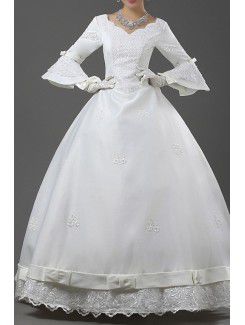 Атласа с открытыми плечами длина пола бальное платье свадебное платье с блестками