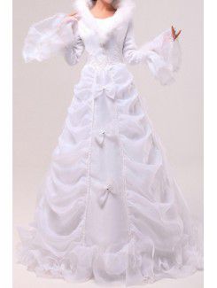 Тюль жемчужиной длина пола бальное платье свадебное платье с блестками