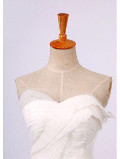 Organza Sweetheart Sweep Train Mermaid Wedding Dress