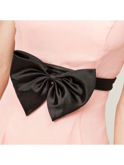 Chiffon Square Short A-line Evening Dress with Bow