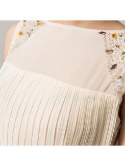 Chiffon Jewel Short Corset Evening Dress with Beading