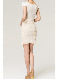 Chiffon Jewel Short Corset Evening Dress