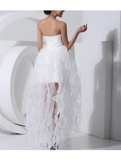 Tulle Strapless Short Ball Gown Cocktail Dress with Crystal