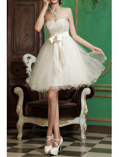 Satin Sweetheart Short Ball Gown Cocktail Dress with Sequins