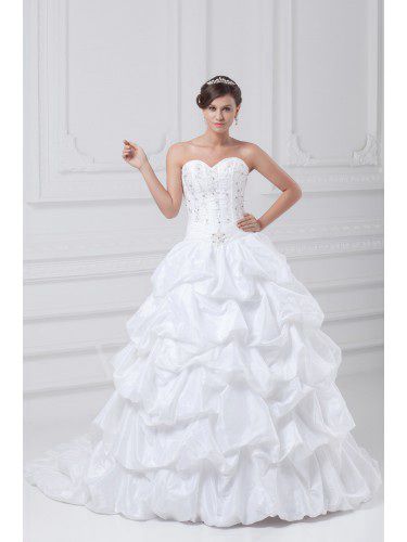 Kochanie tafty długość podłogi-line haftowana suknia ślubna