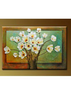 Pittura di fiori dipinti a mano olio con telaio allungato-16 " x 24 "