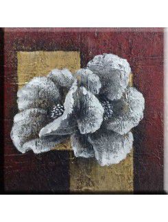 Pintura de flores pintados à mão a óleo com moldura esticada-20 "x 24"