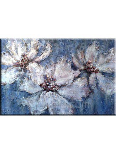 Hand-painted Flower Oil Painting with Stretched Frame