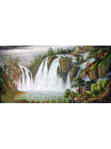 Hand-painted Landscape Oil Painting with Stretched Frame-24" x 40"