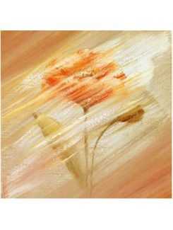 Pintado a mano de pintura al óleo de la flor con el marco de estirado-20 " x 20 "