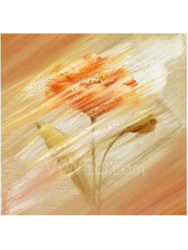 Pintado a mano de pintura al óleo de la flor con el marco de estirado-20 " x 20 "