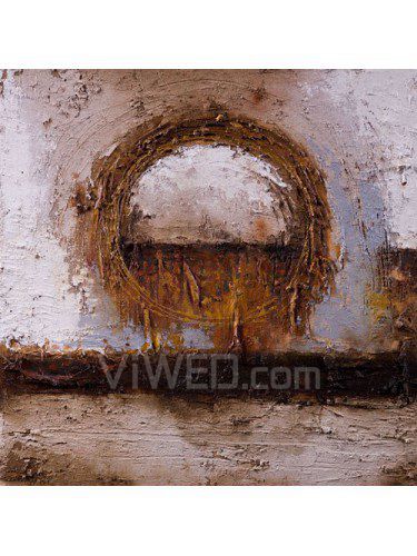 Hand-painted Abstract Oil Painting with Stretched Frame