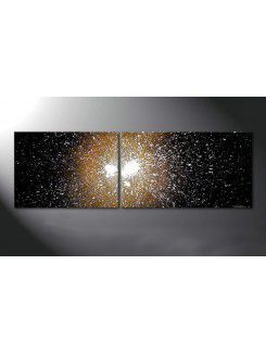 Hand-painted Abstract Oil Painting with Stretched Frame-Set of 2