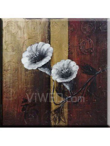 Pintura de flores pintado a mano óleo con el marco estirado-20 " x 24 "