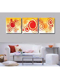 Gedrukte abstract canvas kunst met gestrekte frame-set van 3