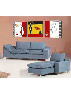 Printed Abstract Canvas Art with Stretched Frame-set of 4