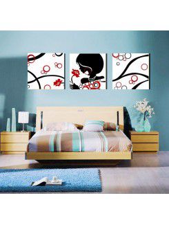 Printed Abstract Canvas Art with Stretched Frame-set of 3