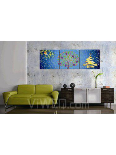 Printed Abstract Canvas Art with Stretched Frame-set of 3