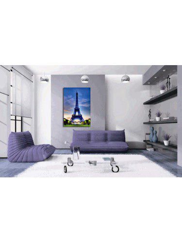Printed Eiffel Tower Canvas Art with Stretched Frame
